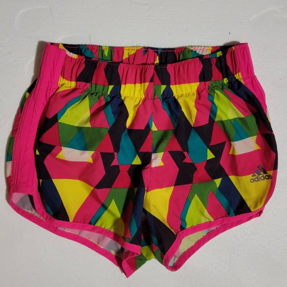Colorful Adidas Climalite Running Shorts Size XS - Picture 1 of 10